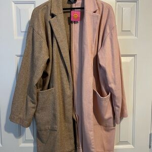 Dressed in LALA Pink and Tan Coat